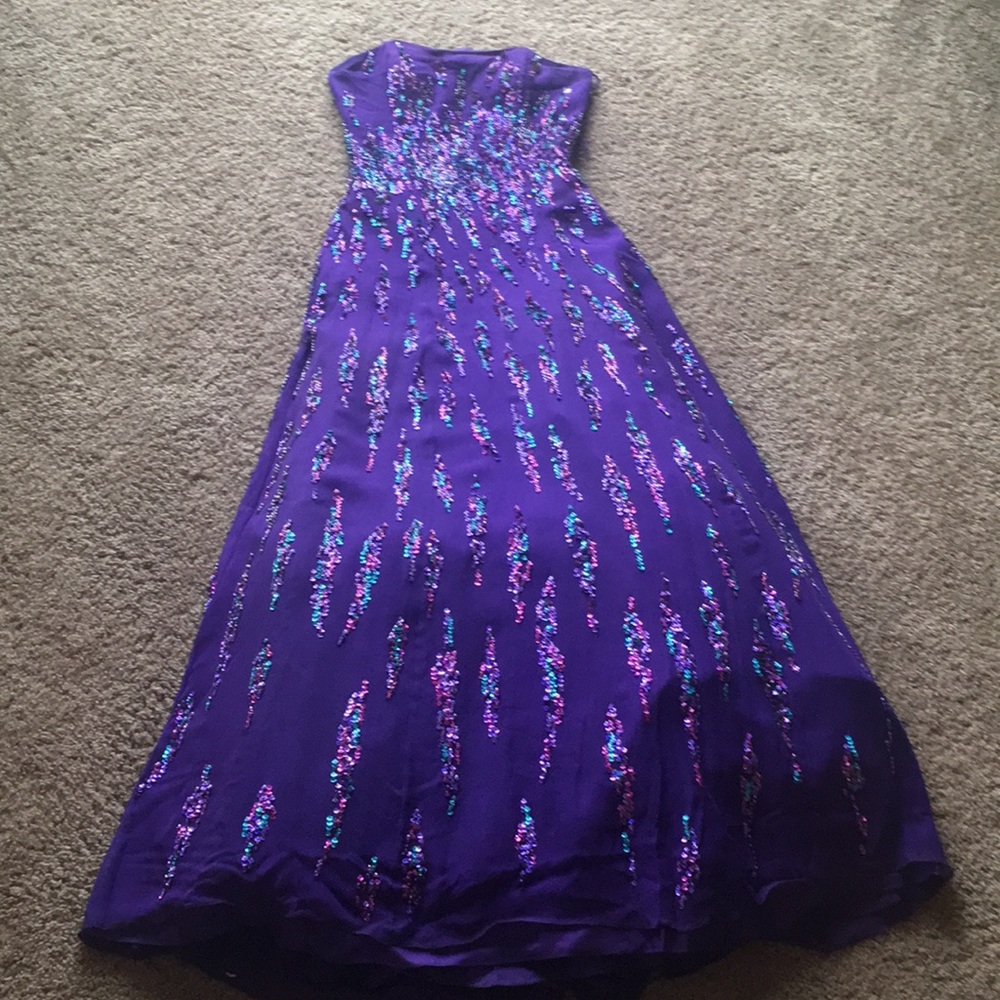 Purple beaded HOMECOMING dress